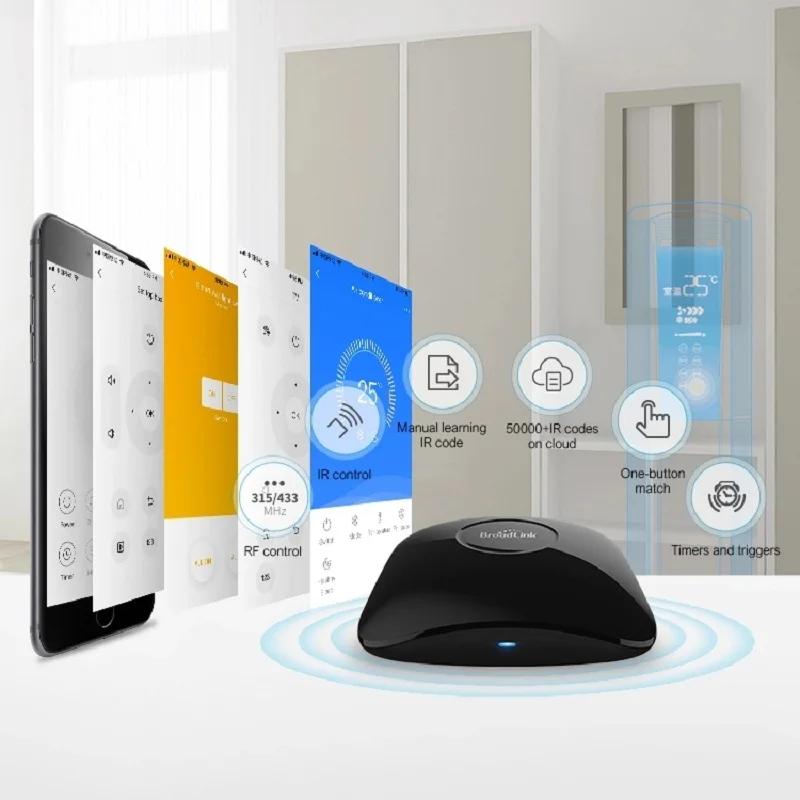 Broadlink RM4 pro IR RF HTS2 capteur accessoire wifi universel à distance domotique intelligente fon