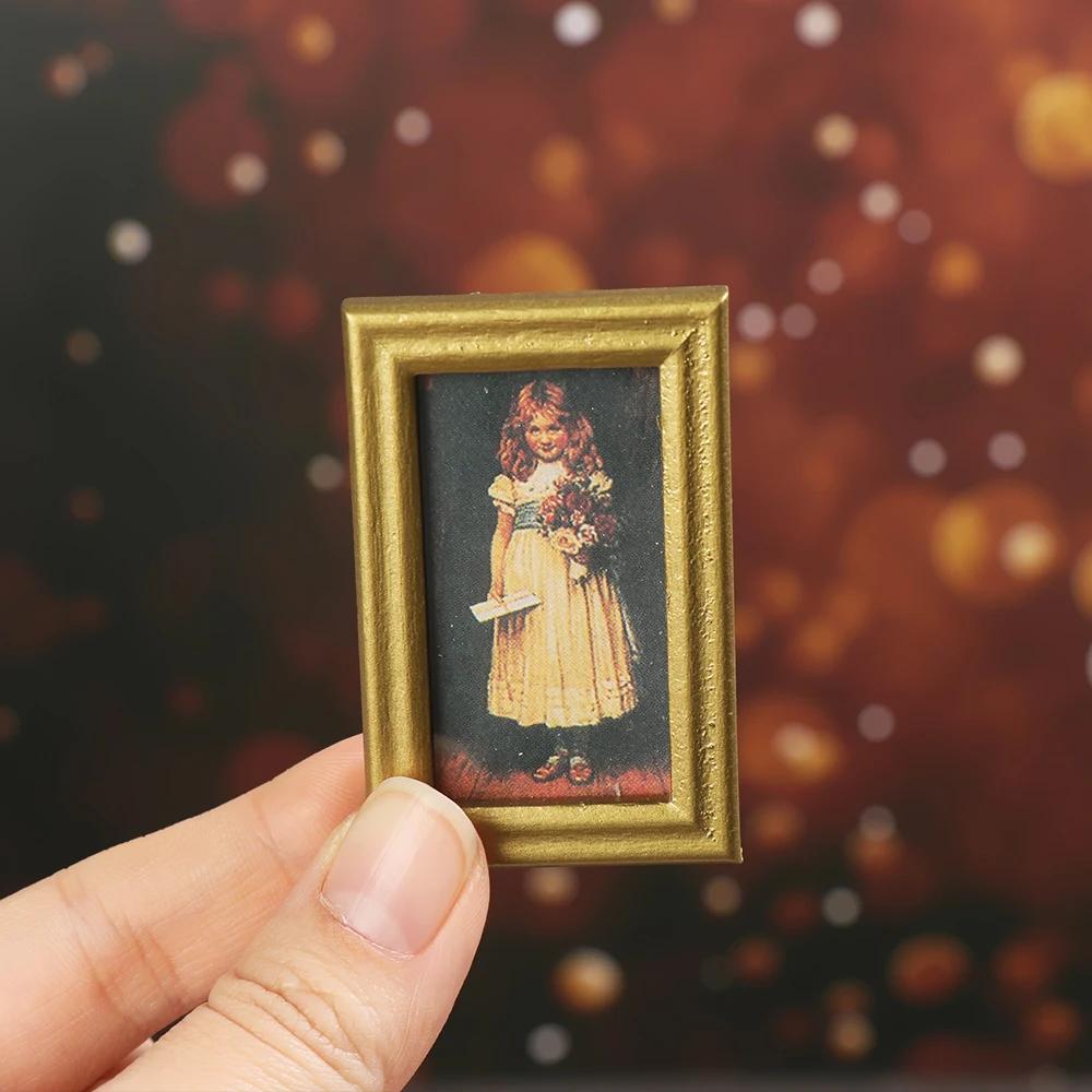 Mini photo murale en résine pour enfants, ornement de maison de courses, photos encadrées vintage, p