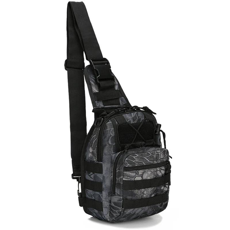 Sac à bandoulière tactique Oxford étanche 800D, petit sac de poitrine, sac à dos de sport de plein a