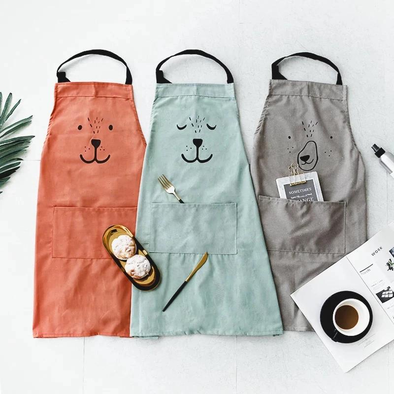 Dessin animé ours enfants adultes tabliers femme cuisine tablier BBQ bavoir cuisson Parent enfant pe