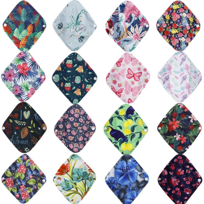 Coussinets hygiéniques réutilisables en Fiber de bambou, 10 pièces, serviettes hygiéniques féminines