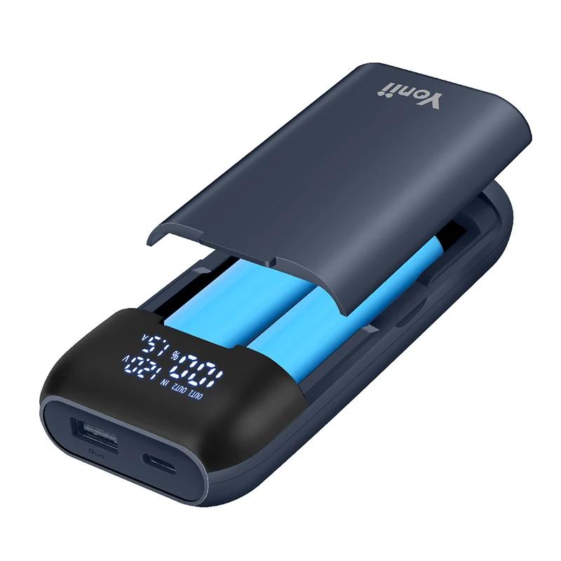 18650 boîtier de chargeur de batterie bricolage boîte de batterie externe QC3.0 PD 18W étui de charg