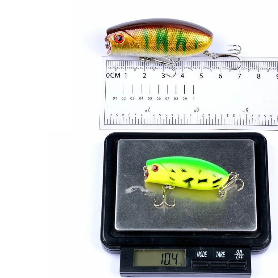 Leurre flottant rigide de type Popper, appât artificiel wobbler idéal pour la pêche en surface, au b