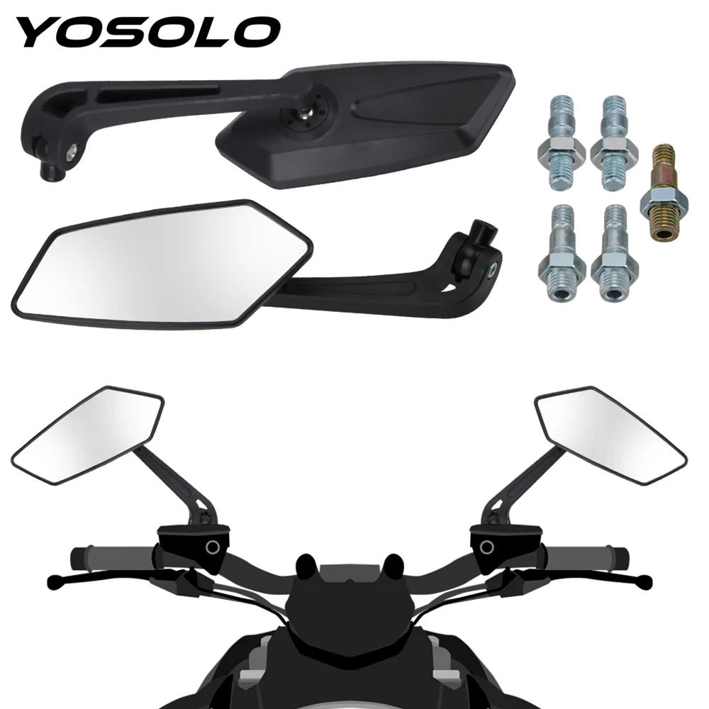 YOSOLO-Rétroviseurs Latéraux de Moto, Accessoires Universels Noirs pour 73Inboulon tor
