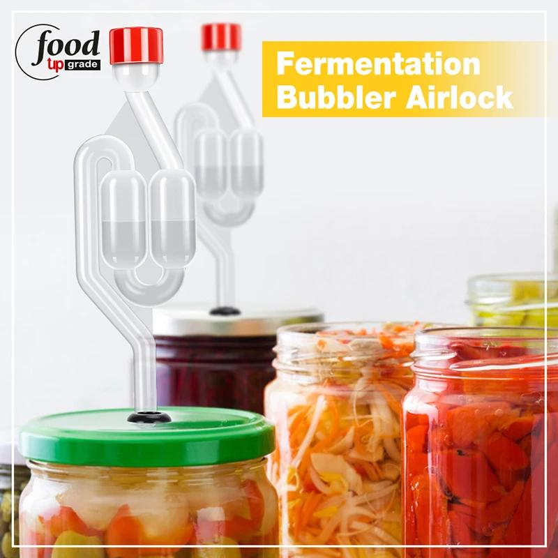3 pièces sas en forme de S, bouchon Carboys de sas à bulles pour brassage à domicile et Valve d'étan
