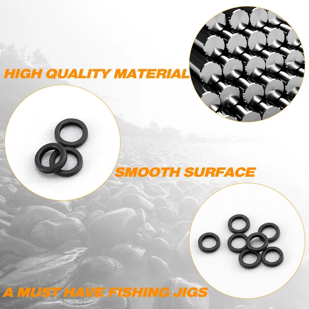 50pcs anneau de tippet de pêche à la mouche 2/2.5mm solide en acier inoxydable nymphe humide sec cha