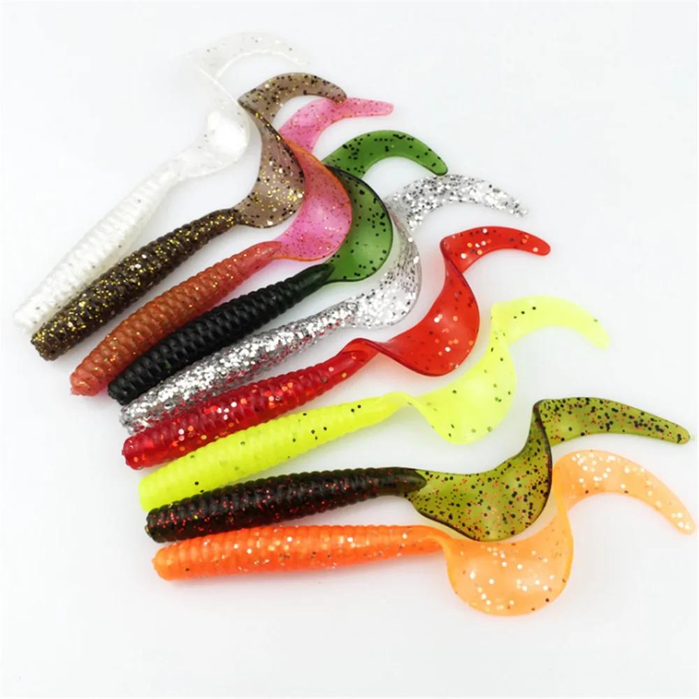 Leurres souples en silicone avec odeur de poisson, appâts artificiels pour carpe et bar, 5 pièces/lo