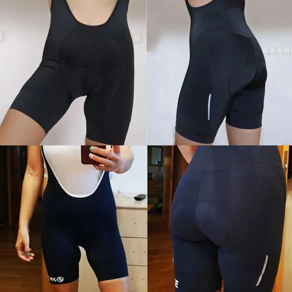 YKYWBIKE Cuissard à Bretelles de Cyclisme pour Femme  Pantalon de Vélo Noir avec Collants Rembourrés