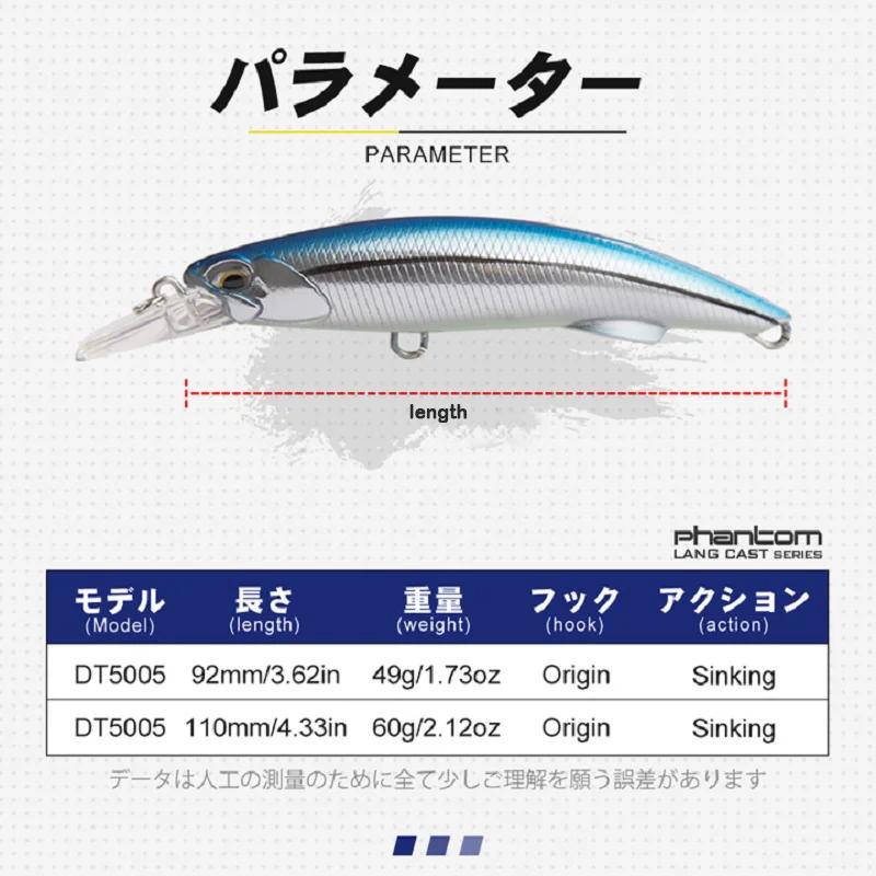 D1 leurres de pêche méné lourd 92mm/49g 110mm/60g coulant Laser artificiel dur Wobblers appâts pour