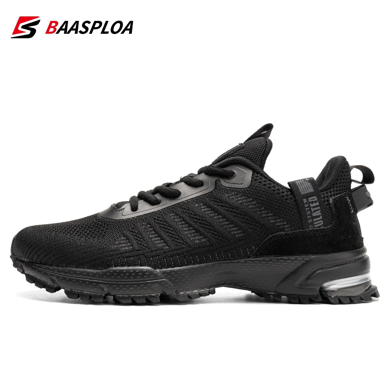 Baasploa – chaussures de course légères pour hommes, baskets en maille à lacets, respirantes, de spo