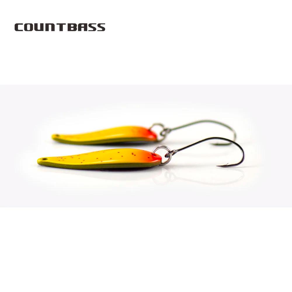 COUNTBASS cuillères à truite 2.4g et 4g leurres de pêche avec crochet unique appâts métalliques de c
