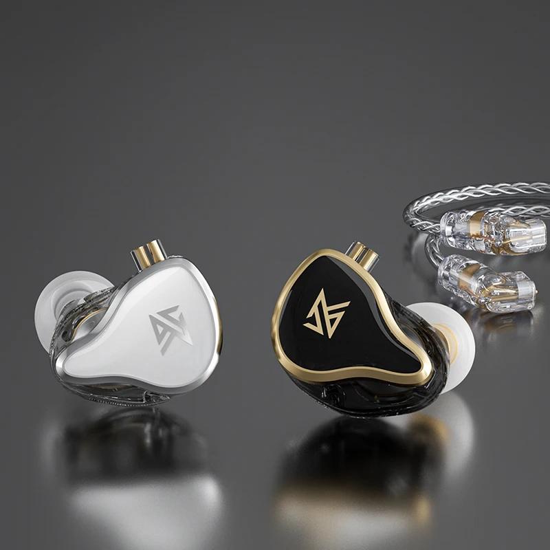 KZ ZAS-Écouteurs filaires à technologie hybride, intra-auriculaires, HIFI, réduction du bruit, bouch