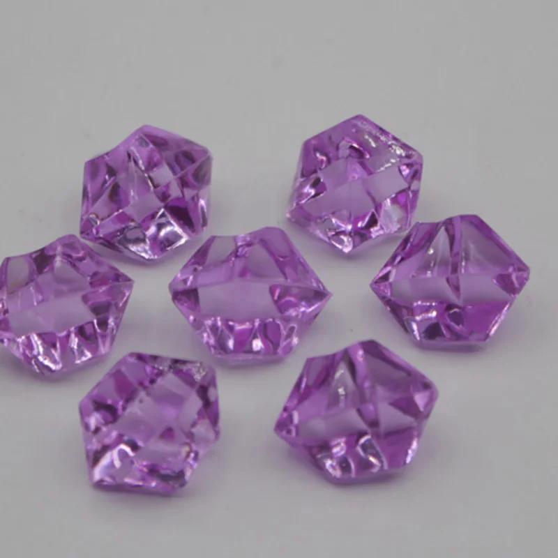 100 pièces en plastique cristal 14*11mm acrylique cristal diamant pion pierre irrégulière fête et va