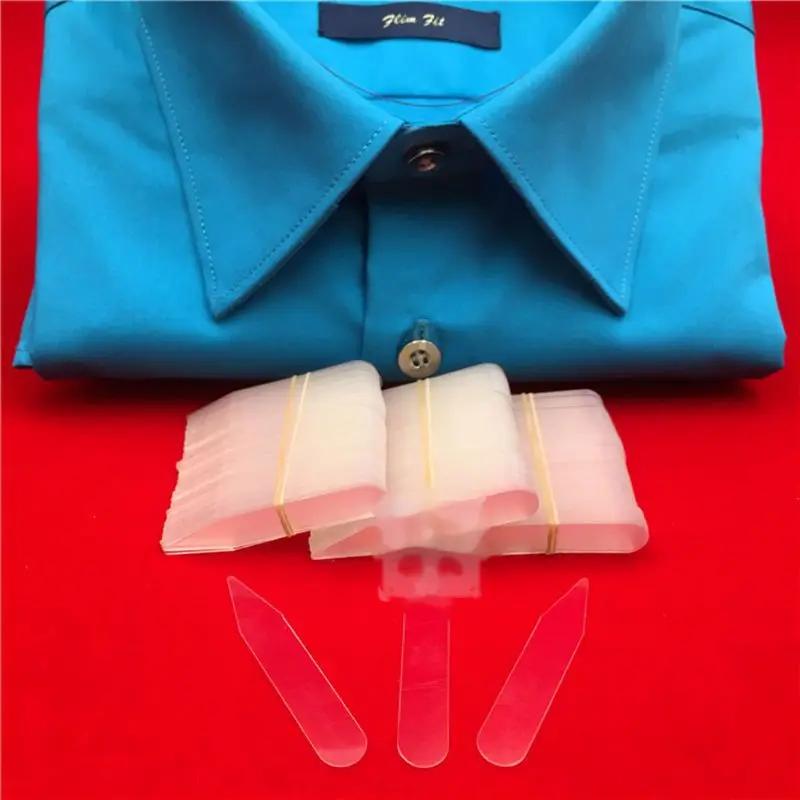 Ensemble de colliers en plastique transparent pour homme, 200 pièces, 55x10mm, pour robe, chemise, c