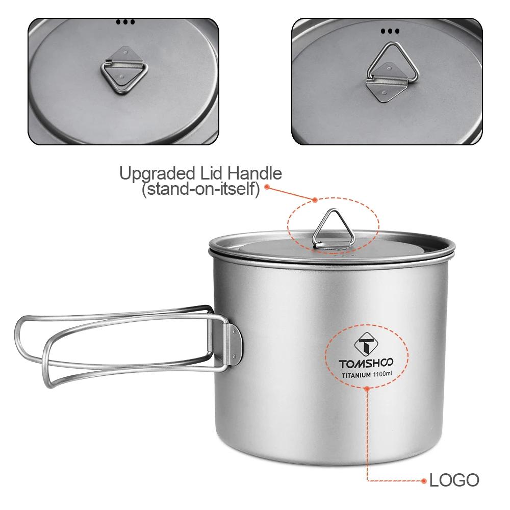 Tomshoo-Tasse en titane pour camping en plein air, tasse à eau de pique-nique, ustensiles de cuisine