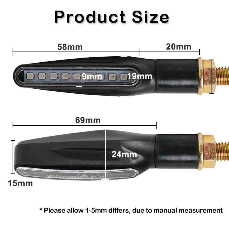 Clignotants LED pour motos, marque E24, indicateur clignotant, Signal d'arrêt arrière pliable, relai