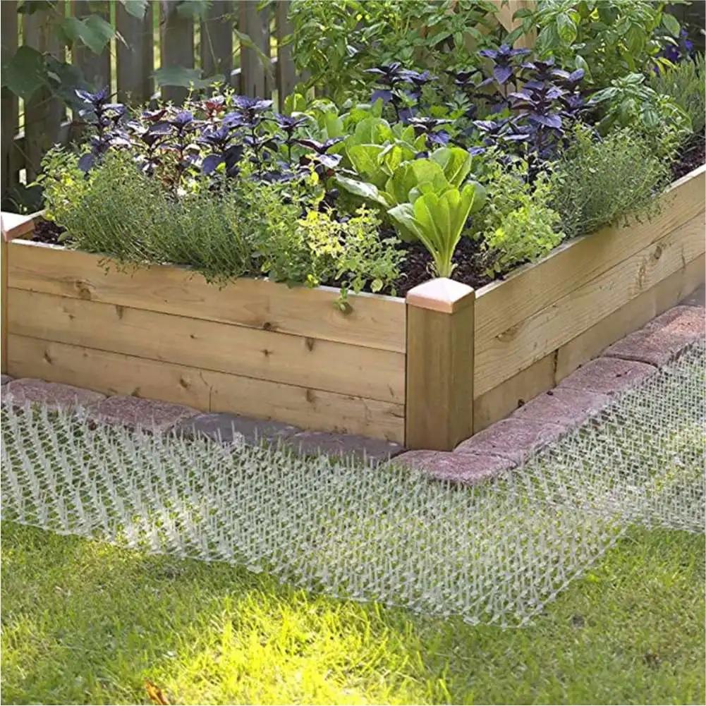 Tapis anti-chats et chiens noir/blanc pour jardin, avec picots dissuasifs, bande anti-crevaison, fou