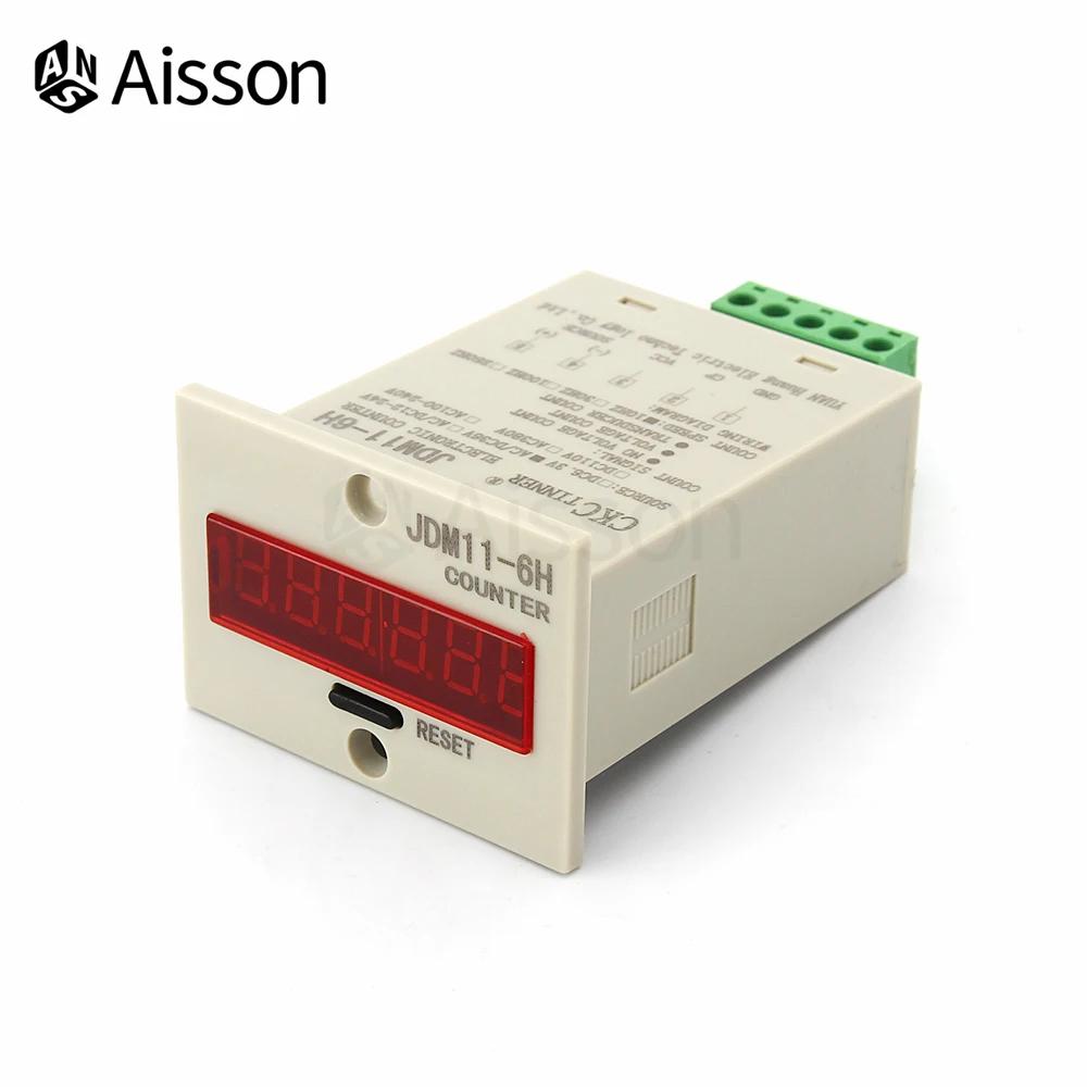Compteur numérique électronique à 6 chiffres, affichage AC100-240V DC 12-24V 36V, compte de poinçon 
