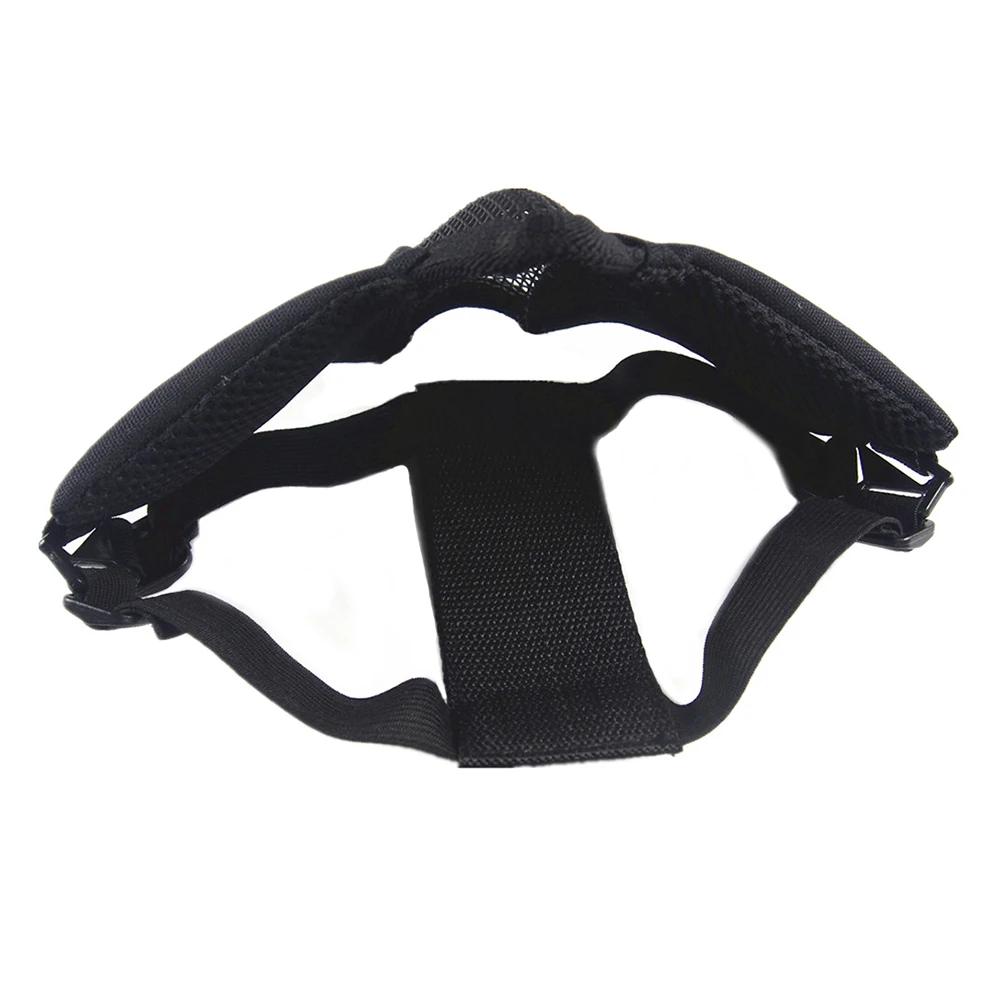 Masque tactique demi-visage Airsoft pliable en maille métallique, Double ruban réglable CS Wargame c