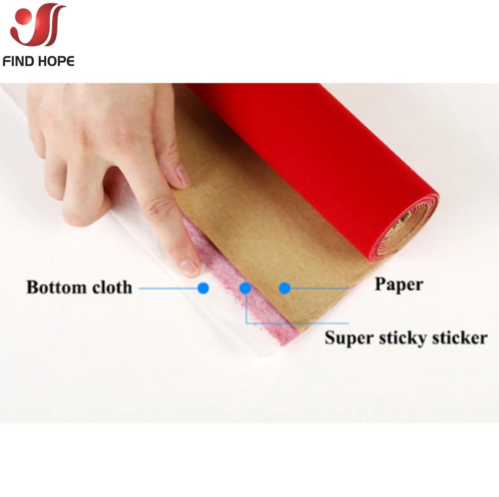 Doublure floquée en velours auto-adhésive, feuilles adhésives en tissu feutré pour l'art et l'artisa