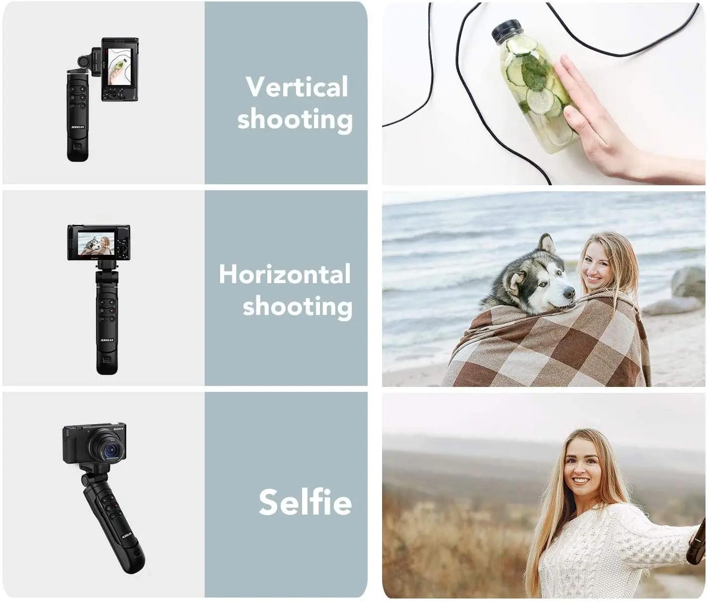 Trépied à poignée sans fil, télécommande Vlogging, YouTube TikTok pour Sony a6700 a7RV a7IV ZV-1 ZV-