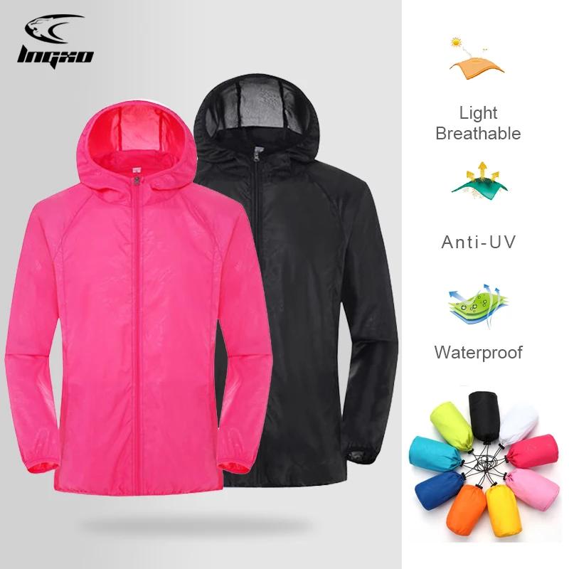 LNGXO veste randonnée homme et femme,coupe vent imperméable à séchage rapide unisexe,Camping Pêche E