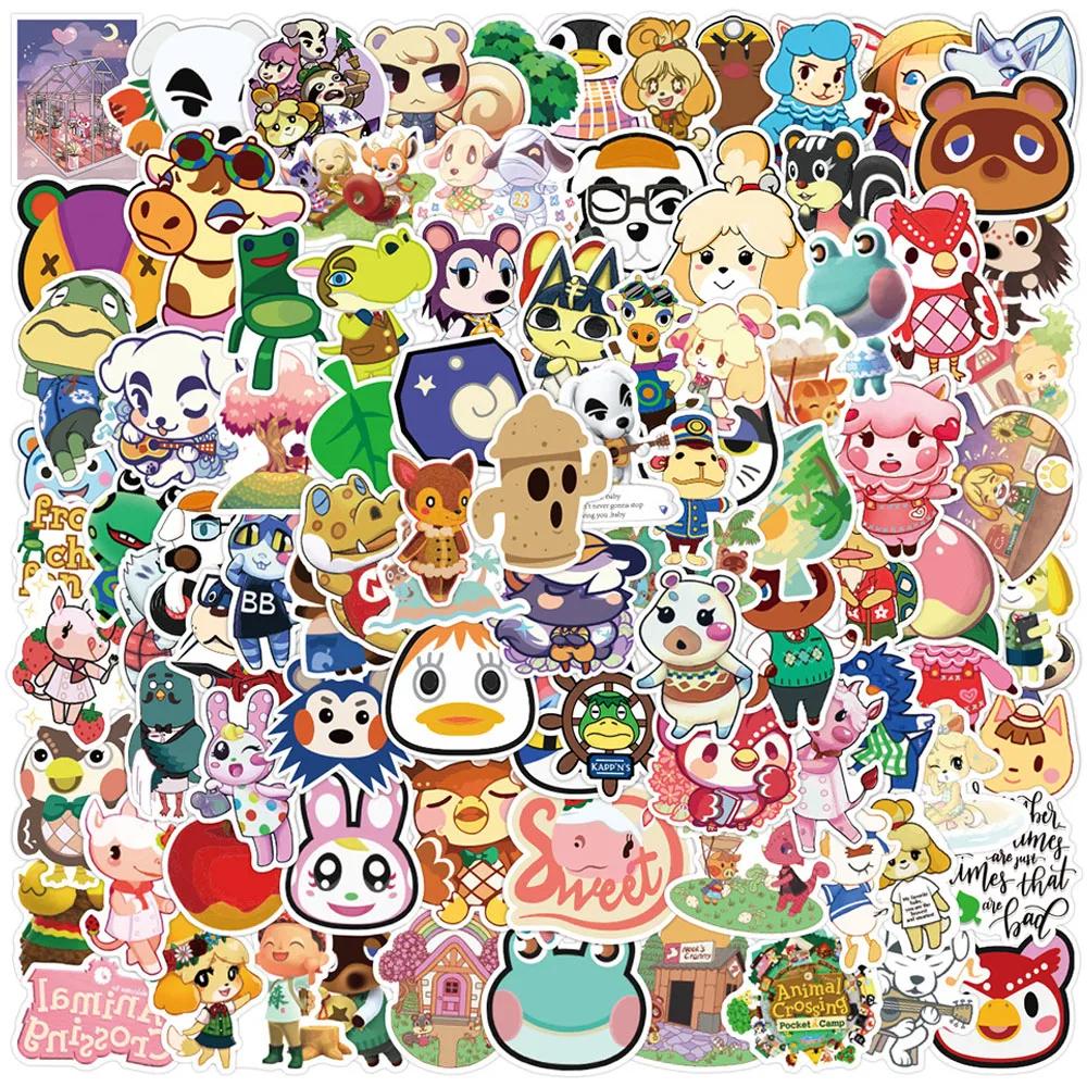 10/30/50/100 pièces jeu mignon Animal Crossing Graffiti autocollants dessin animé décalcomanies Scra