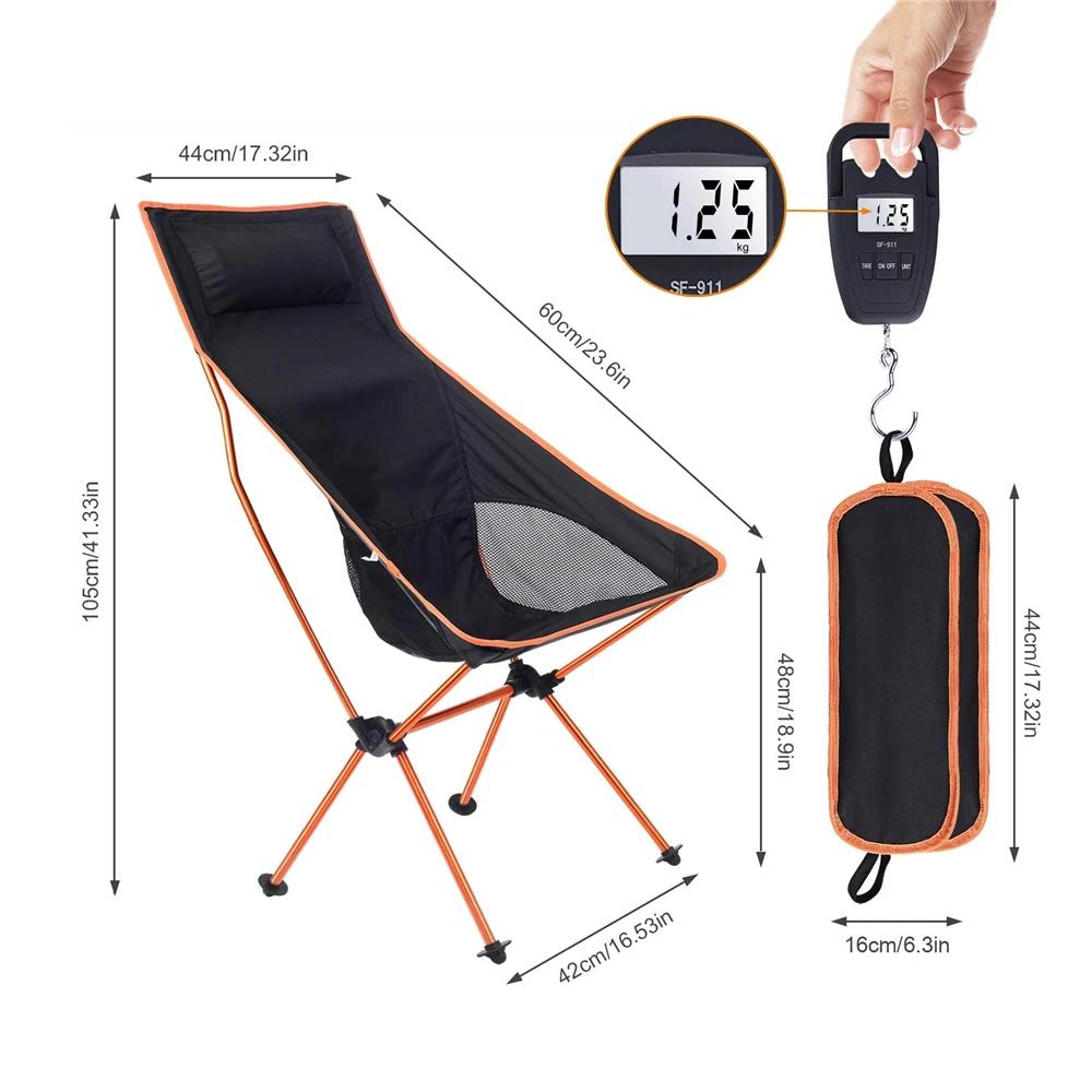 Chaise de Camping Portable en plein air, siège de Camping pliable et allongé en tissu Oxford pour pê