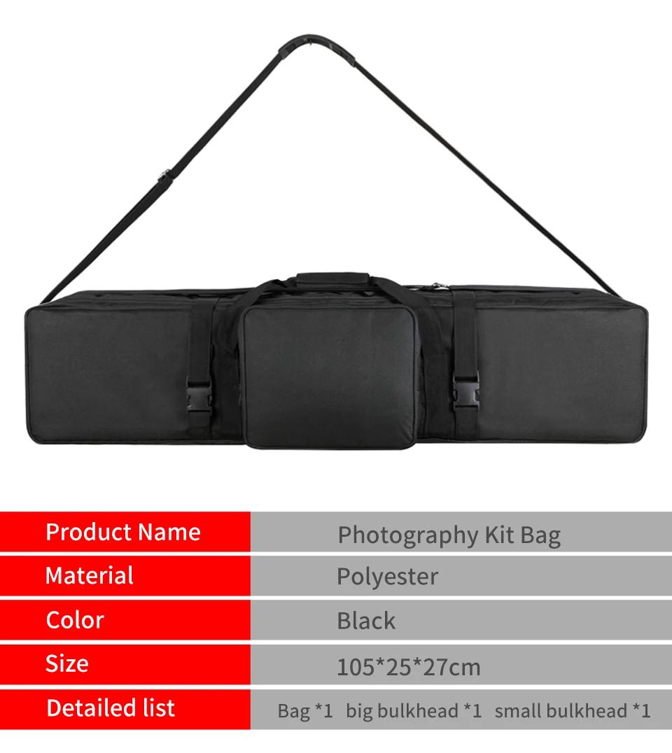 Soonpho sac de transport photographique pour Flash LED lumière vidéo trépied support de lumière sac 