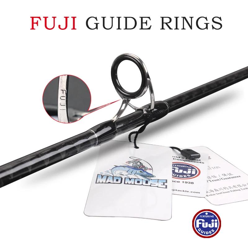 MADMOUSE japon qualité Fuji Guides bateau canne à pêche 1.68m 1.9m 24-32kg grande puissance de traîn