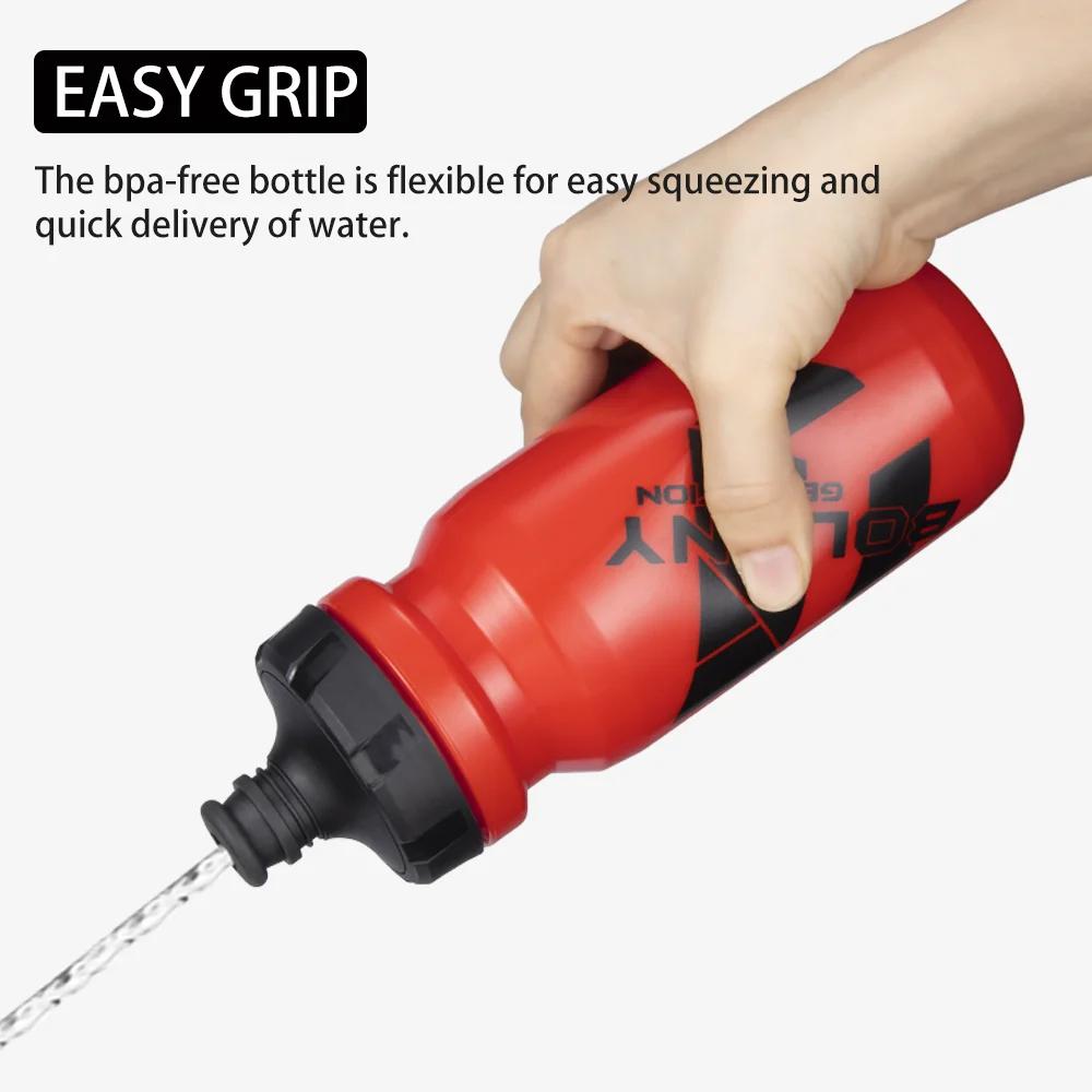 BOLANY 610ML bouteille d'eau de vélo en plastique léger en plein air salle de sport sport tasse Port