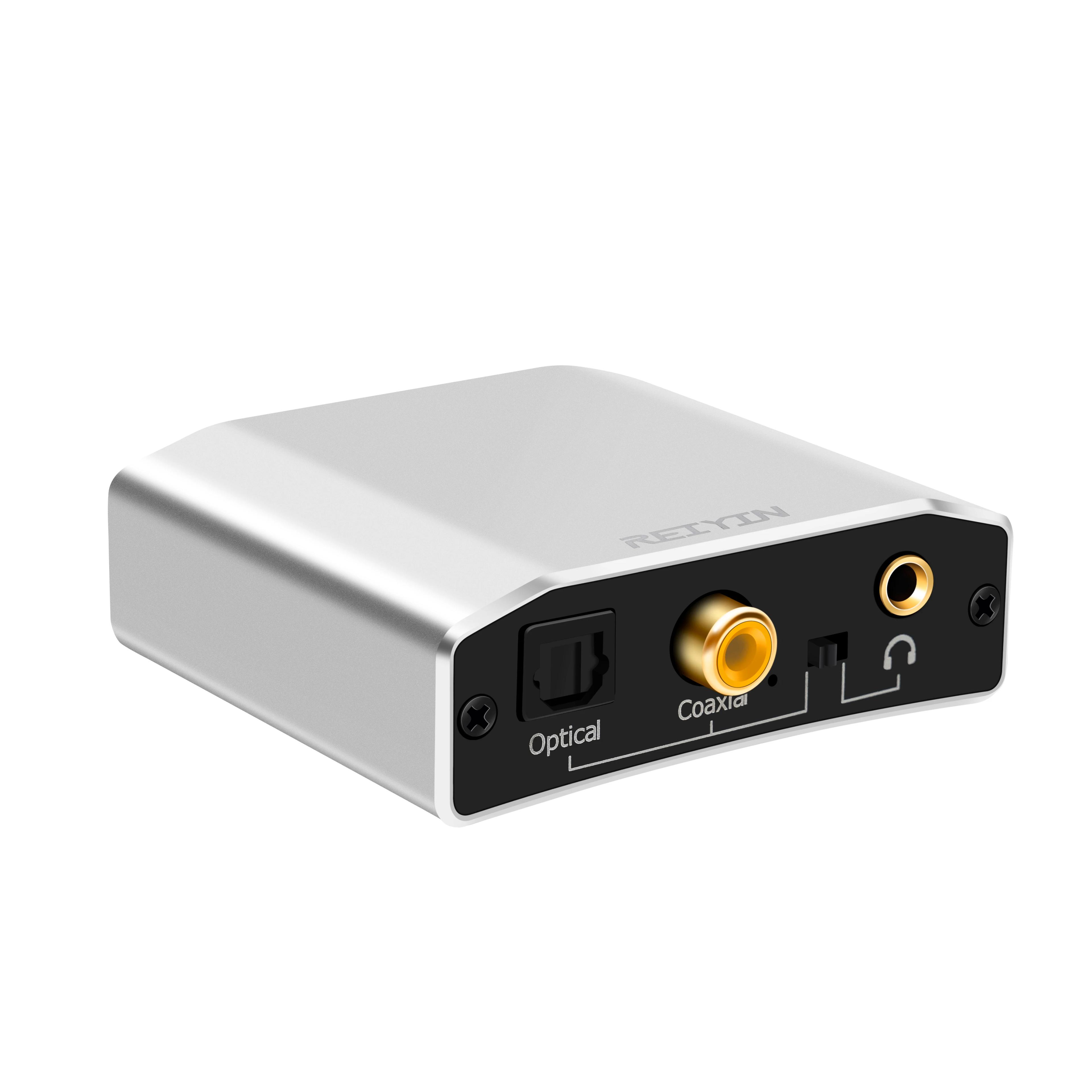 Reiyin DAC USB C vers convertisseur optique Coaxial analogique 3,5 mm adaptateur audio 192 kHz 24 bi