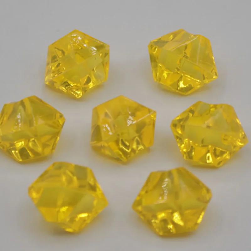 100 pièces en plastique cristal 14*11mm acrylique cristal diamant pion pierre irrégulière fête et va