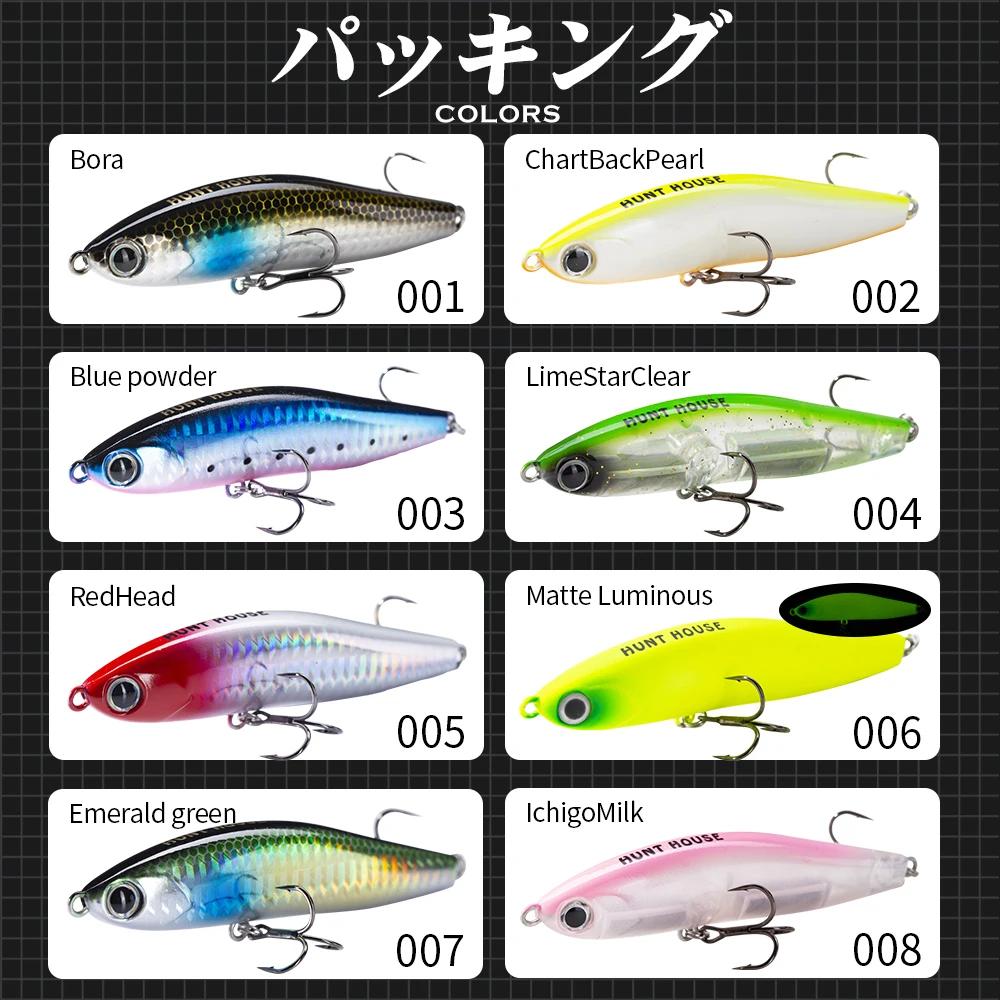 Hunthouse crayon coulant leurre de pêche 70mm/13.5g 95mm/24g pêche à la traîne Stickbaits Wobblers a