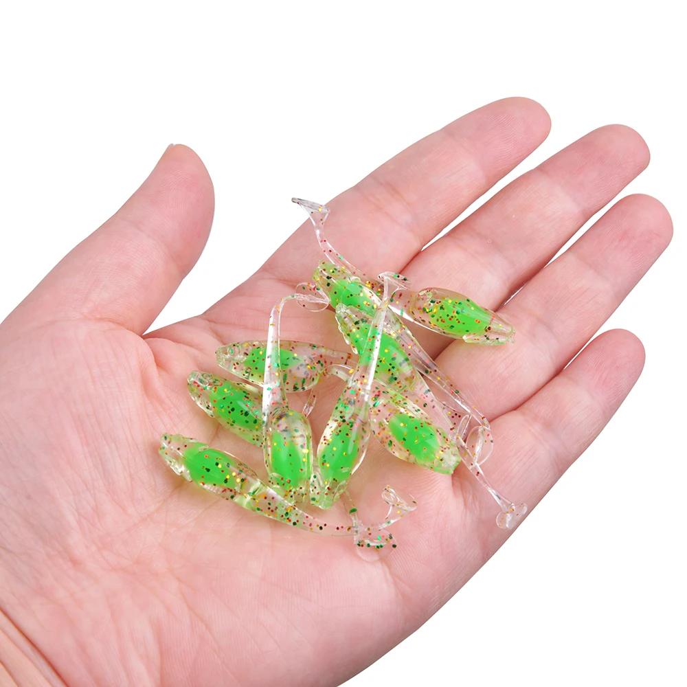 100 pièces leurres de pêche 5 cm/1.97 pouces Wobblers carpe pêche leurres souples 4 couleurs Silicon