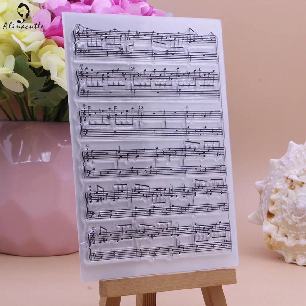 Alinacutle timbres clairs fond de musique bricolage Scrapbooking carte Album papier artisanat caoutc