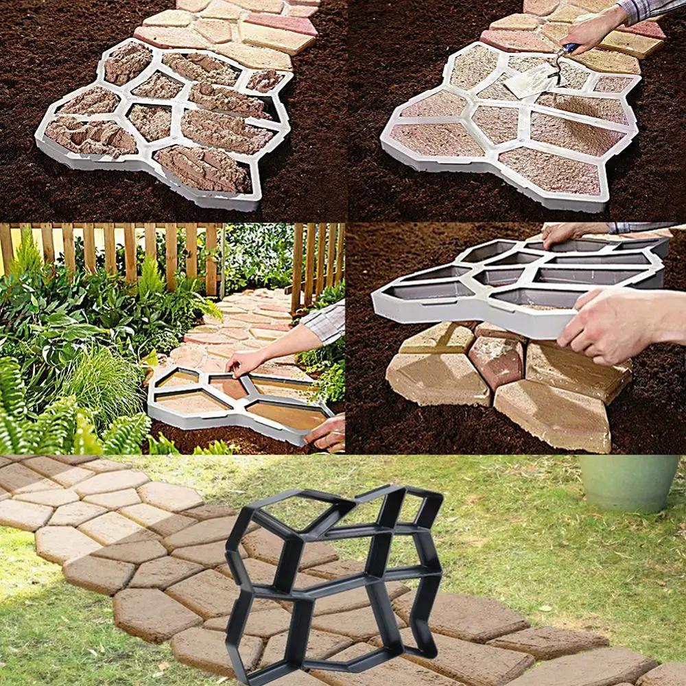 Moule de chaussée pour promenade de jardin, bricolage, pavage manuel, brique de ciment, pierre de ro