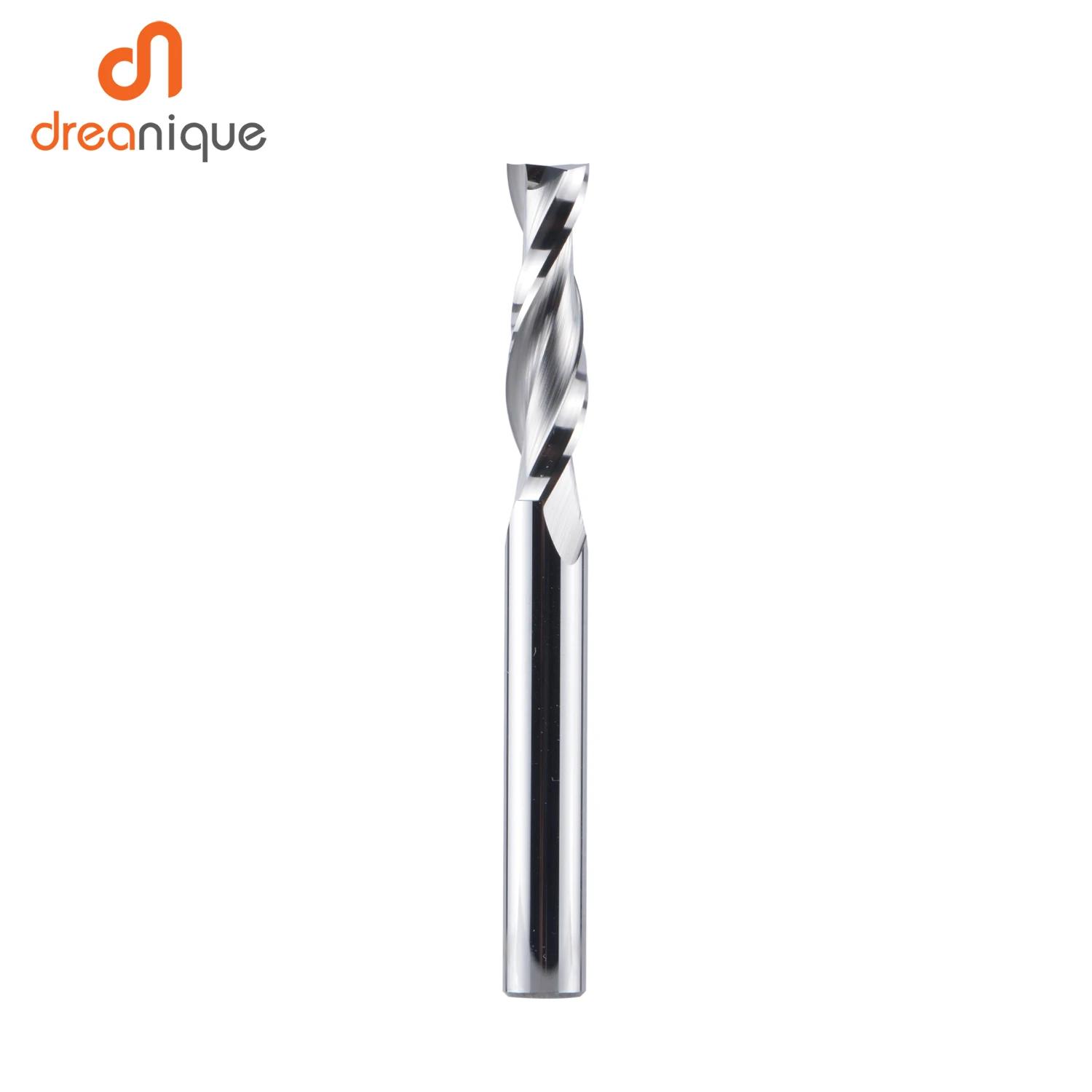 Dreanique-Fraise en carbure monobloc à 2 cannelures, fraise en bout en carbure, mèche de toupie en s