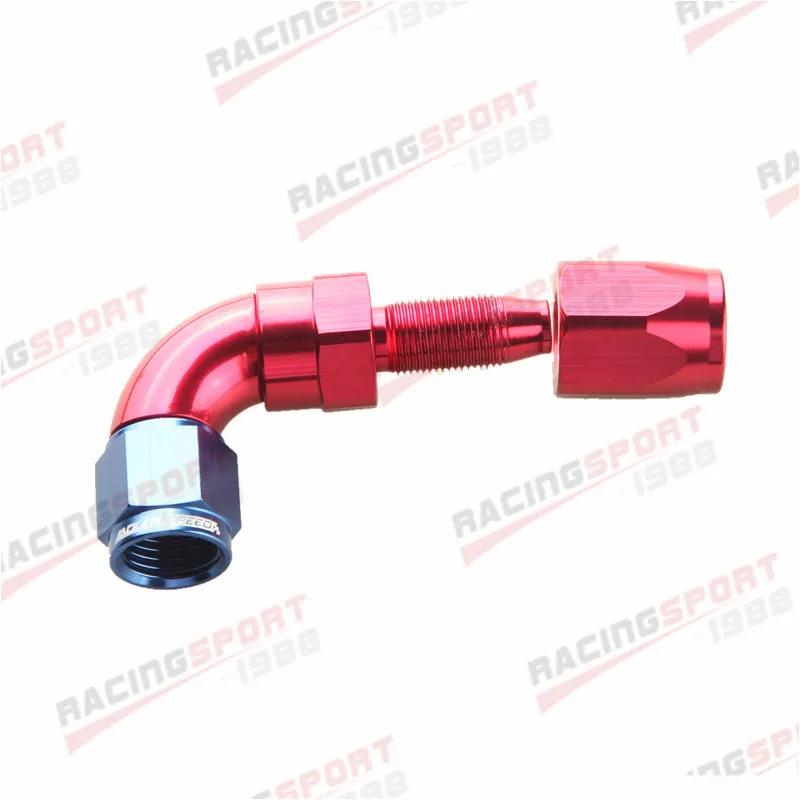 Raccord pivotant en aluminium à 45/90 degrés AN4 AN6 AN8 AN10 AN12 à débit maximal pour extrémité de