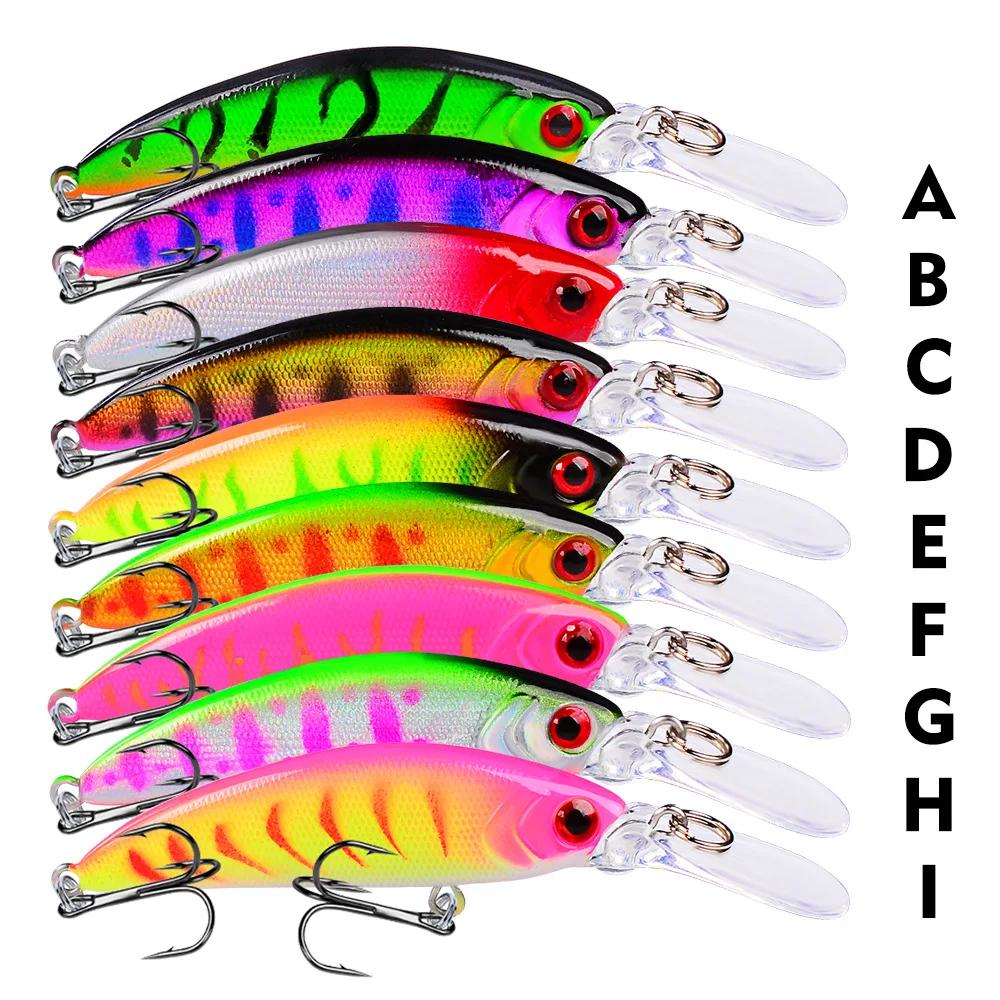 1 pièces leurre de pêche méné 70mm 6g coulant manivelle appât dur Wobblers artificiel brochet carpe 