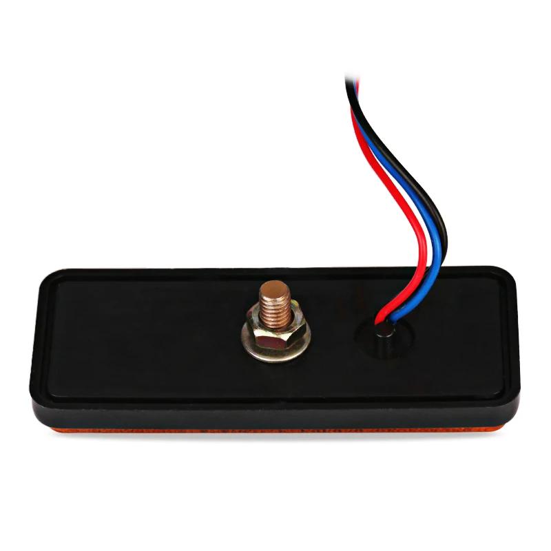 Feu arrière de moto, réflecteur rectangulaire, feu de freinage arrière de moto, réflecteurs LED pour