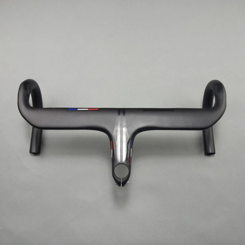 Guidon intégré guidon en carbone vélo de route avec tige Tmaex guidon de vélo de cyclisme guidon de 