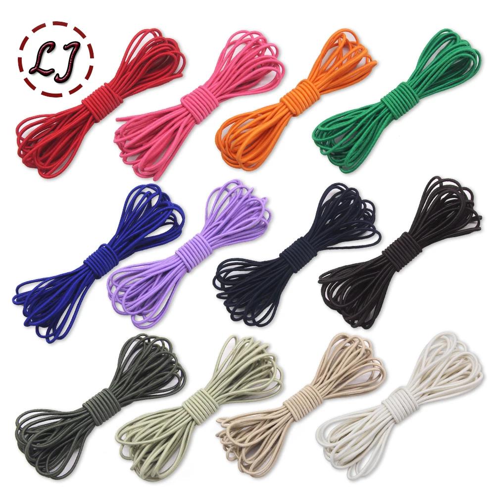 Corde élastique de 2.5mm, cordon de choc, fil extensible pour accessoire de vêtement, artisanat fait