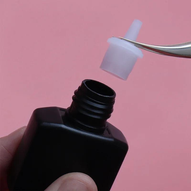 Bouchon de bouteille de colle pour cils, 20 pièces, buse de tasse adhésive, support adhésif, bouchon