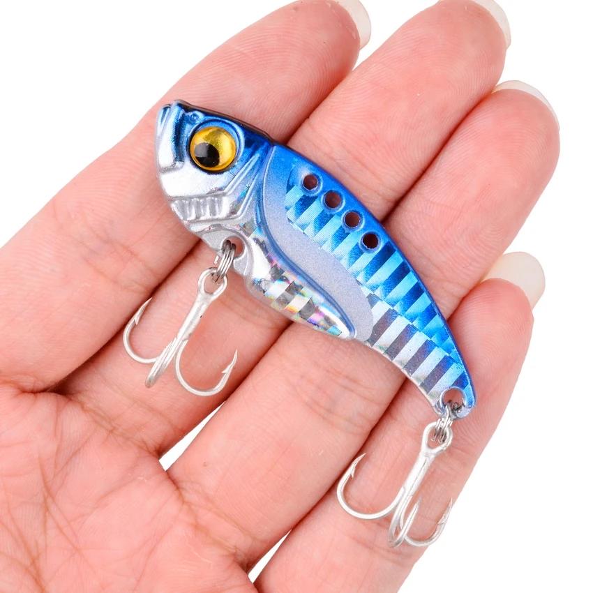 9 pièces hiver métal VIB Spinner cuillère leurre de pêche 3g 7g 10g 15g 20g gabarits Vibration appât