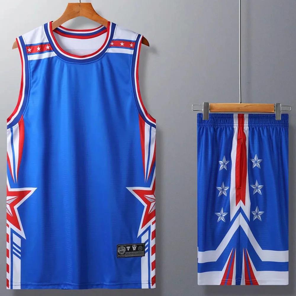 Maillots de basket-ball respirants à séchage rapide pour garçons, chemises de sport et shorts athlét