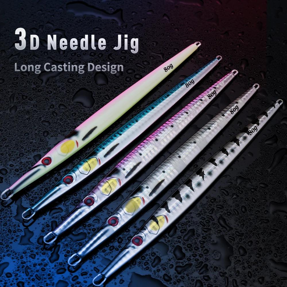 JIGGINGPRO-Leurre de Pêche en Eau Salée, Impression 3D, 40/60/80/100/150g
