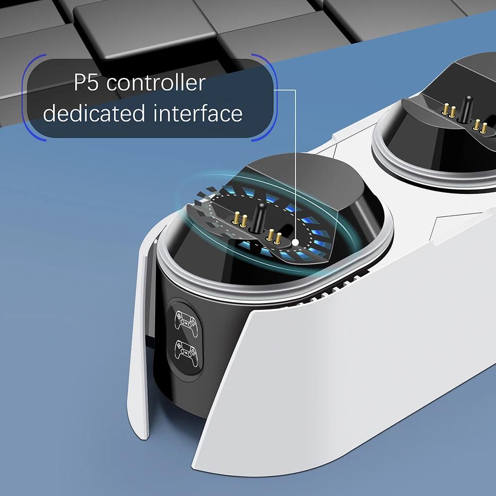 Station de chargement pour contrôleur PS5, 5V 2a, chargeur rapide pour Joystick DualSense avec lumiè
