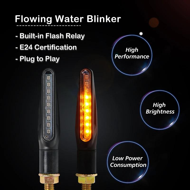 Clignotants LED pour motos, marque E24, indicateur clignotant, Signal d'arrêt arrière pliable, relai