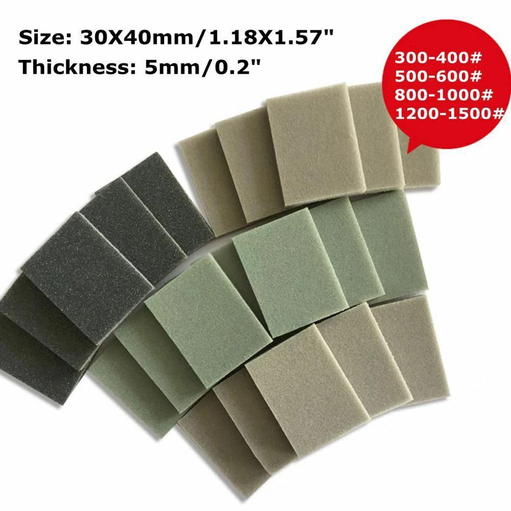 20 pièces éponge bloc de ponçage humide sec meulage papier de verre 300-400 500-600 800-1000 1200-15